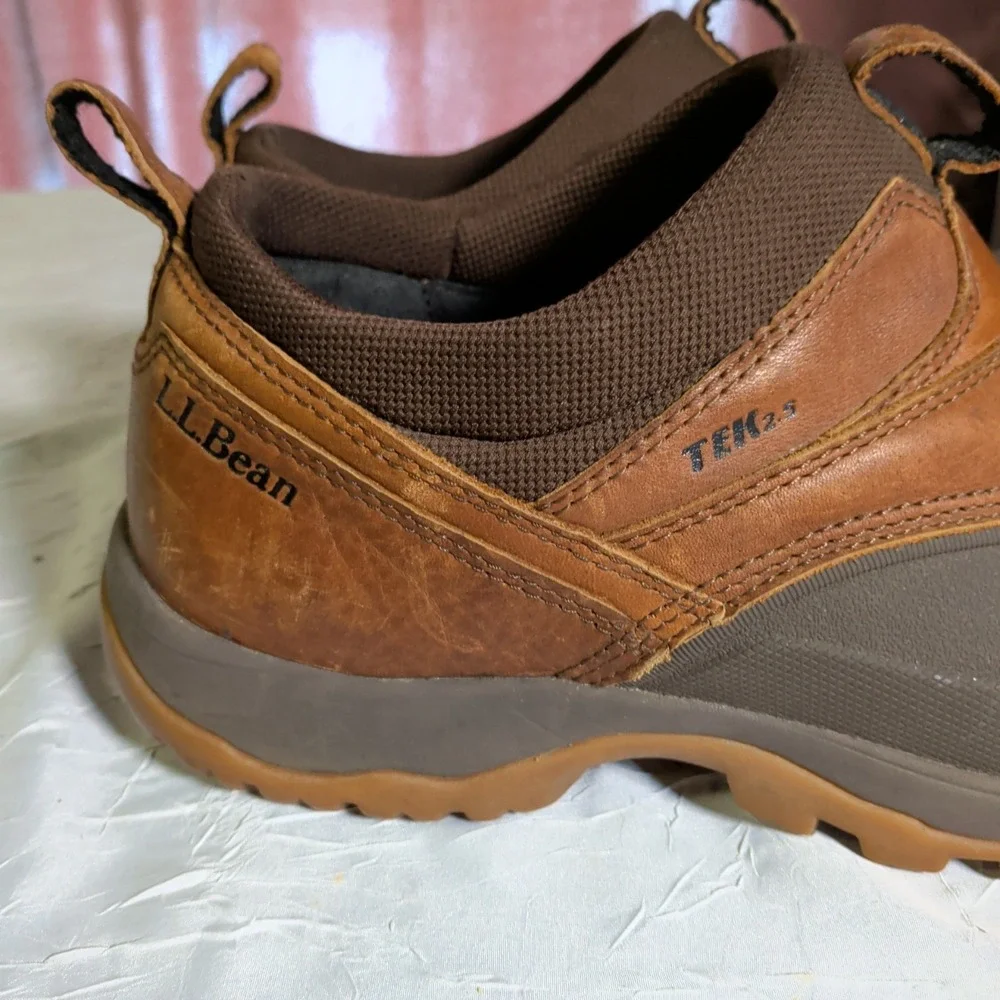 LL Bean Storm Chaser 5 Boots Mens Size 11.5M Slip On Waterproof WetIceTech Brown